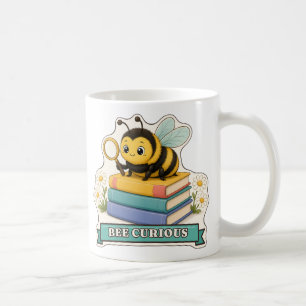 Bij Keverige Fuzzy Bij met Vergrootglas Koffiemok