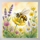 Bij Kleine Insecten Kinderkamer Poster (Voorkant)