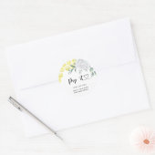 Bij knal wanneer zij knalt ronde sticker (Envelop)
