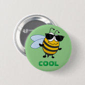 Bij Koel | Grappige Trendsettende Bij Aanpasbaar Ronde Button 5,7 Cm (Voorkant /achterkant)