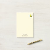 Bij Koel Met Gepersonaliseerde Tekst Post-it® Notes (Op bureau)