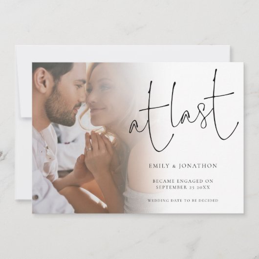 Bij laatste bekendmaking van het Verloving Foto va Kaart (Voorkant)