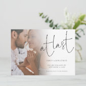 Bij laatste bekendmaking van het Verloving Foto va Kaart (Staand voorkant)