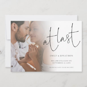 Bij laatste bekendmaking van het Verloving Foto va Kaart