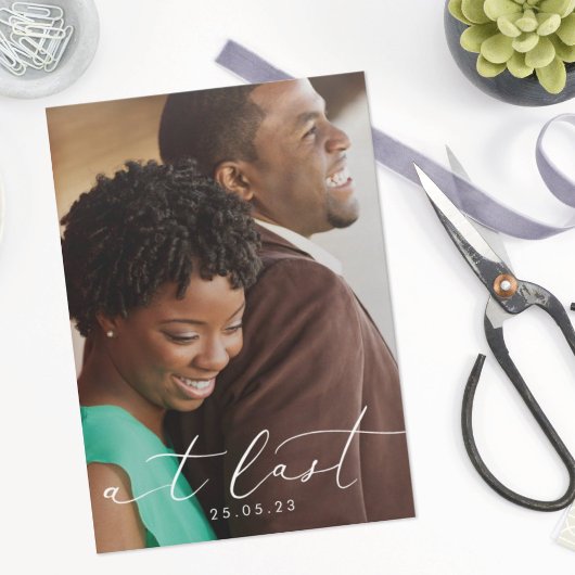 Bij laatste moderne kalligrafie fotobedekking save the date