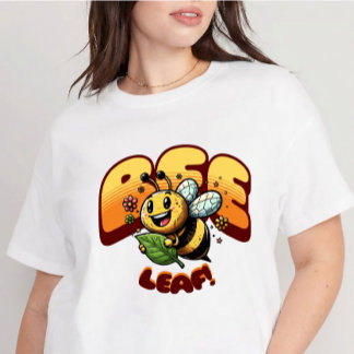 Bij Leaf Eco-Vriendelijk T-Shirt – Mooie Bij Puns