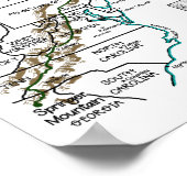 Bij Logo Appalachian Trail Wandelkaart Poster (Hoek)