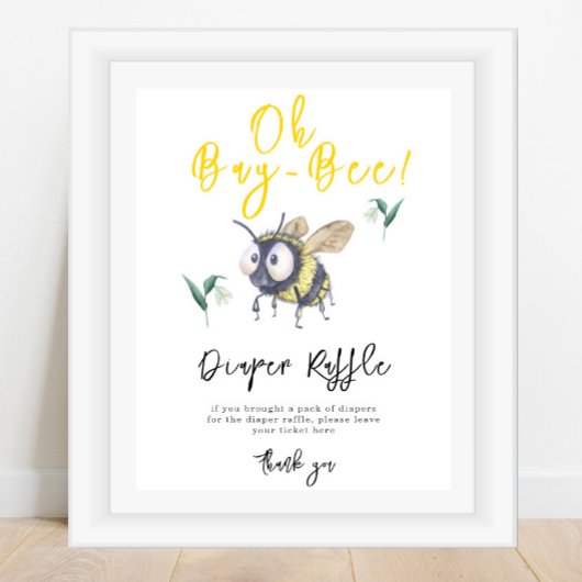 Bij - Luier Raffle spel Poster