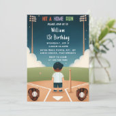 Bij Mannen Ball Wood Game Team Honkbal 1e verjaard Kaart (Staand voorkant)