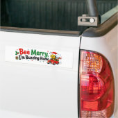 Bij Merry Ik Zweef Thuis Funny Kerstmis Bumpersticker (Op Truck)