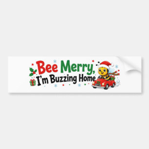 Bij Merry Ik Zweef Thuis Funny Kerstmis Bumpersticker