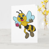 Bij met Bloem Kaart (Gele Bloem)