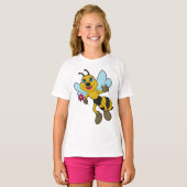 Bij met Bloem T-shirt (Voorkant volledig)
