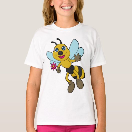 Bij met Bloem T-shirt (Voorkant)