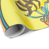 Bij met honingpot Antieke Imker Cadeaupapier (Rol Hoek)