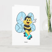 Bij met rollerschaatsen kaart (Achterkant)