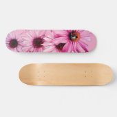 Bij, met roze bloemen persoonlijk skateboard (Horizontaal)