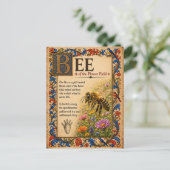 Bij, Middeleeuwse Bestiarium Kunst Briefkaart (Staand voorkant)
