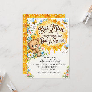 Bij Mij Baby Shower Uitnodiging