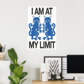 Bij mijn limiet Japanse Abstracte Bauhaus-formule Poster (Thuiskantoor)