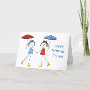 BIJ MIJN "OUDERE KOUSIN" OP UW BIRTHDAAGSE KAART