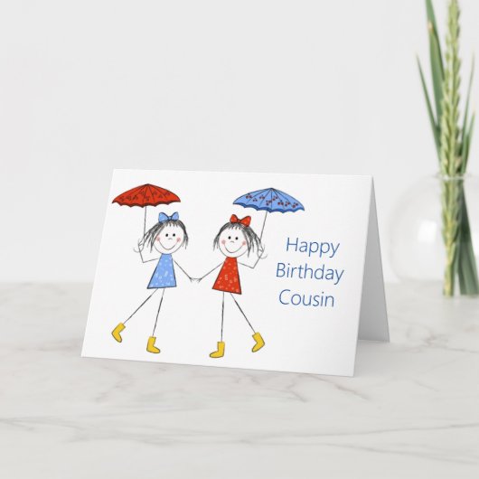 BIJ MIJN "OUDERE KOUSIN" OP UW BIRTHDAAGSE KAART (Voorkant)