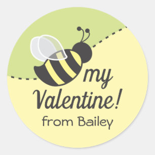 Bij Mijn Valentijn Voor Label Ronde Sticker