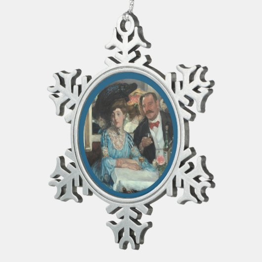 Bij Mouquins Restaurant NY - William Glackens Tin Sneeuwvlok Ornament (Rechts)
