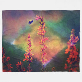 Bij N Wilde Bloemen Aardetinten Fleece Deken