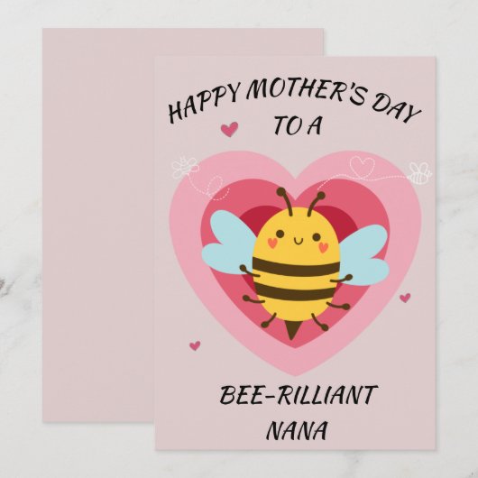 Bij-na-ona Feestdagenkaart (Voorkant / Achterkant)