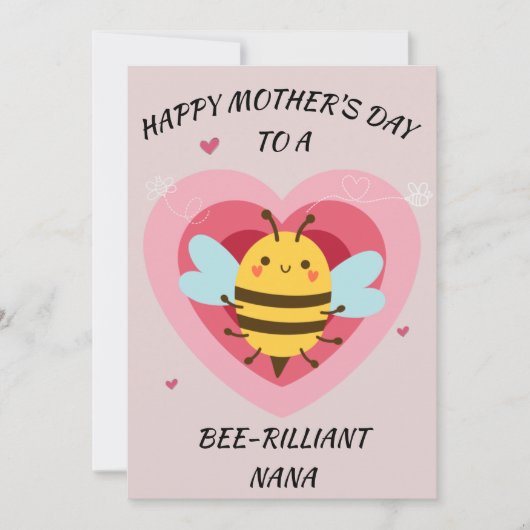 Bij-naam oma feestdagenkaart (Voorkant)