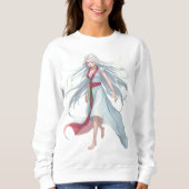 Bij nacht Anime Vrouwen Basic Sweatshirt (Voorkant)
