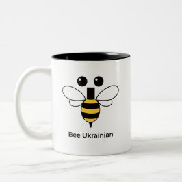 Bij Oekraïens Mooie Minimalistische Tweekleurige M Koffiemok