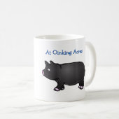 Bij Oinking Acres, Black Mini Pig Mok (Voorkant rechts)