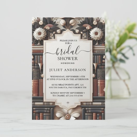 Bij Old English Retro Book Club Hoesje Vrijgezelle Kaart (Staand voorkant)