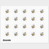 bij omhelst honing ronde sticker (Vel)