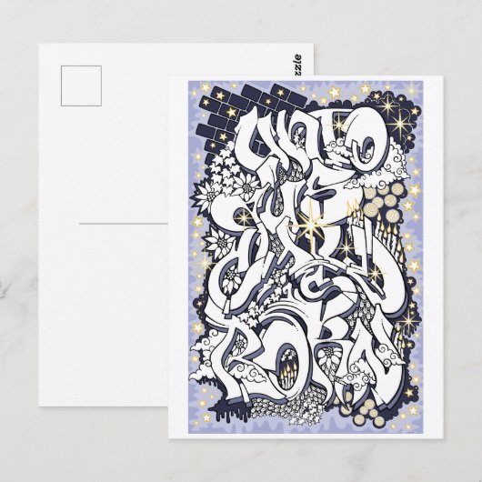 Bij ons is een kind geboren briefkaart (Voorkant / Achterkant)