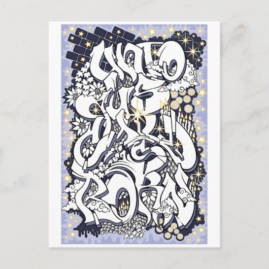 Bij ons is een kind geboren briefkaart (Voorkant)