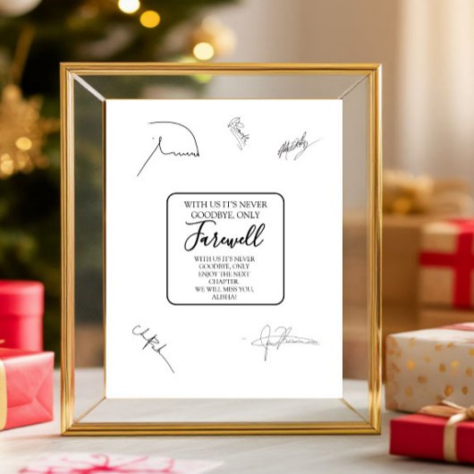 Bij ons is het nooit afscheid nemen alleen afschei foto afdruk