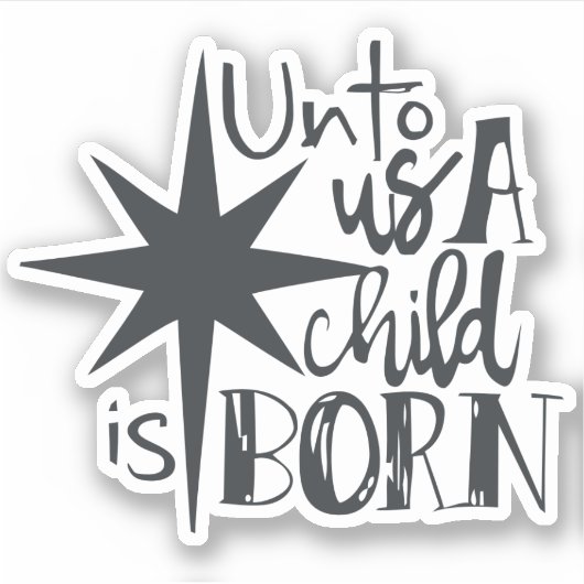 Bij ons wordt een kind geboren sticker (Voorkant)