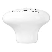 Bij ontwerp gepersonaliseerd keramische knop (Zijkant)