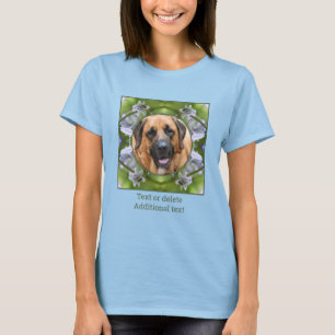 Bij op Blauwe Bloem Foto Frame Maak Je Eigen Foto T-shirt