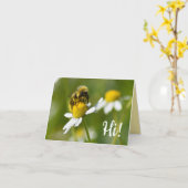 Bij op de Bloem van de Kamille hallo! De lege Kaart (Gele Bloem)