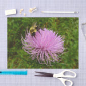 Bij op Distelbloem Natuur Tissuepapier (Craft)