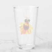 Bij Op Een Bloem Drinkglas Glas (Achterkant)