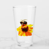 Bij Op Een Bloem Drinkglas Glas (Voorkant)