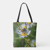 Bij op een margrietCanvas tas (Achterkant)