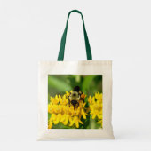 Bij op een vlinderonkruid bloem tote bag (Achterkant)