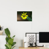 Bij op Geel Wilde Bloem Poster (Thuiskantoor)