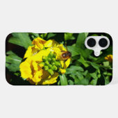Bij op gele bloemen iPhone hoesje (Achterkant horizontaal)